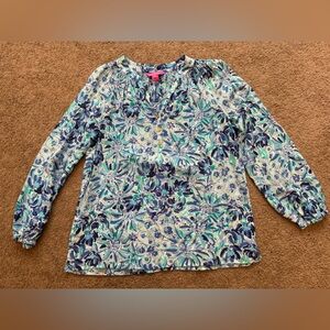Lilly Pulitzer Elsa Silk Top Women's Size small.